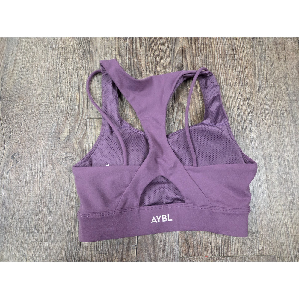AYBL Purple Padded Racerback Stretch Sports Bra Size XS - Picture 3 of 4